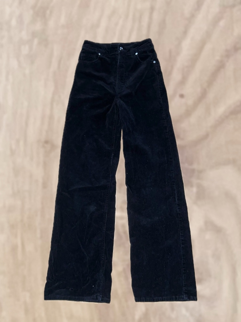 Black Corduroy High Waisted & Flared Pants - Like New